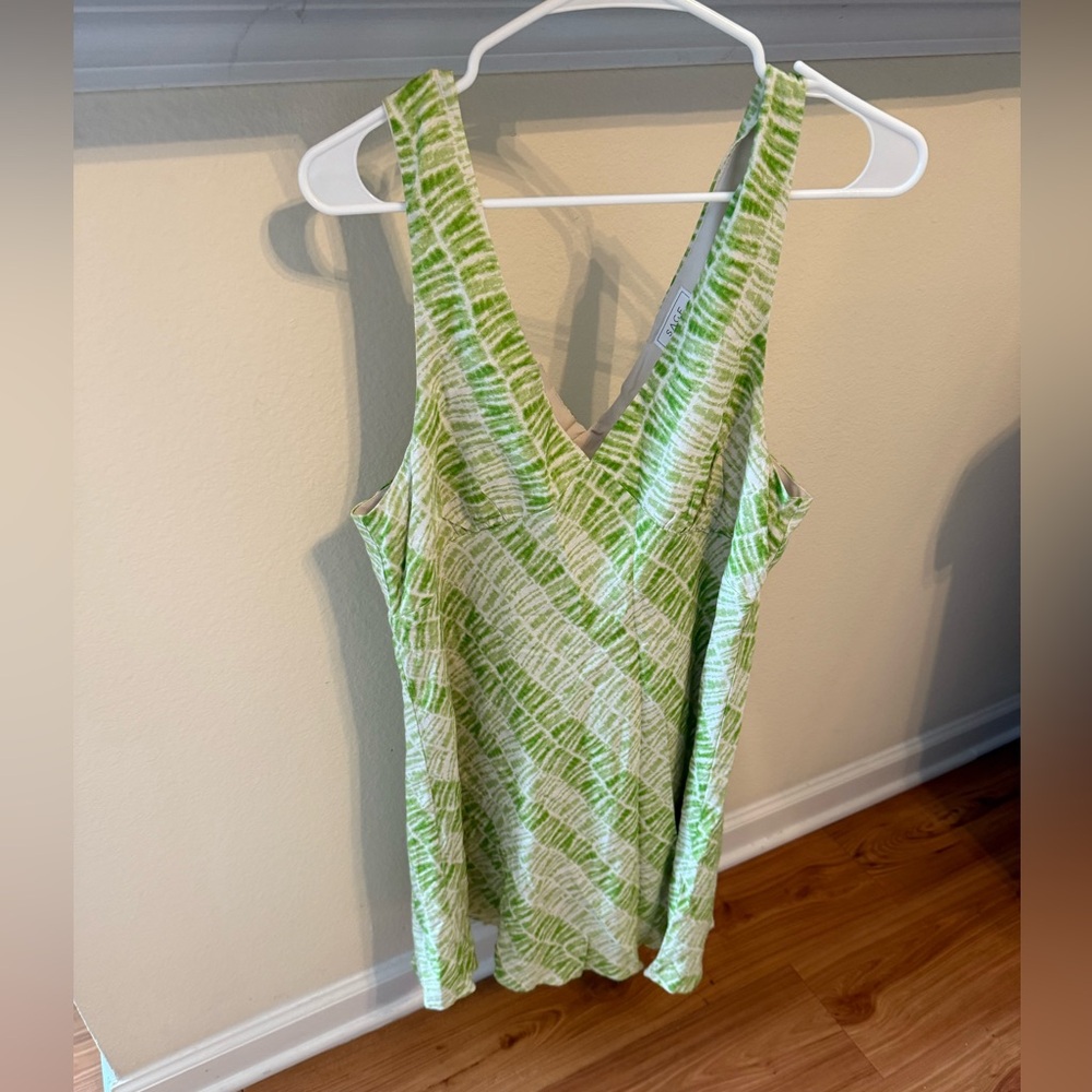 Sage Green and Cream Mini Dress